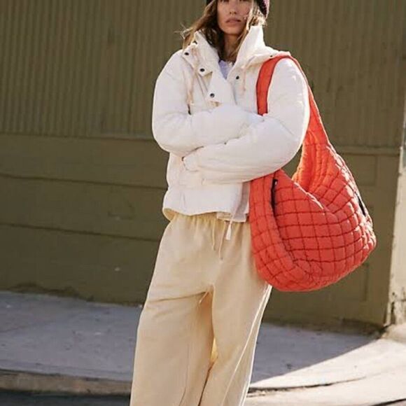 FREE POEPLE‎ Movement Round And Round Brushed Sail Ivory Puffer Jacket XL - Picture 2 of 10